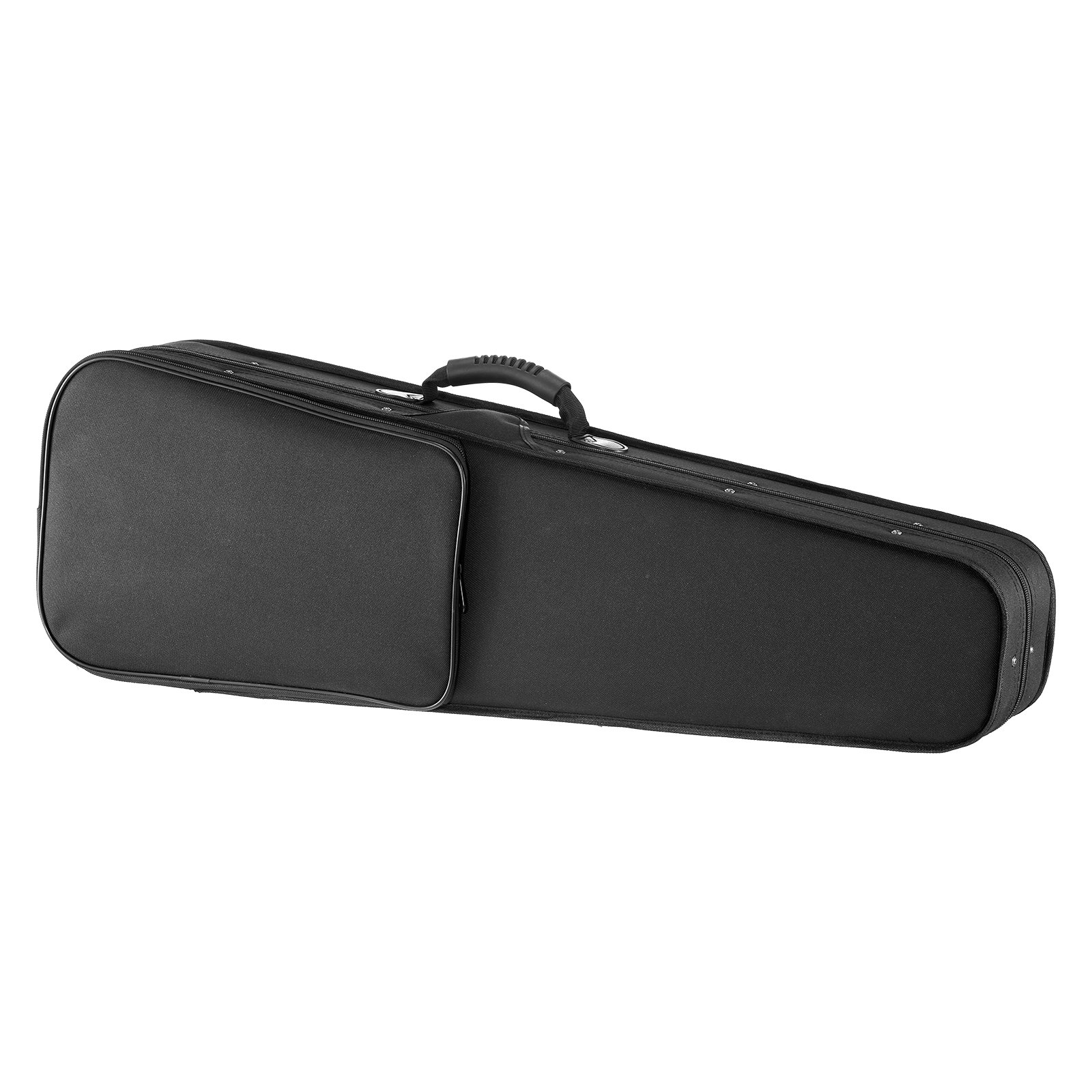 VEVOR 4/4 Full-Size Violin Case, Waterproof Nylon, Soft-Lined Violin Case, Two Shoulder Straps, Scratch-Resistant, Professional Triangular Shape, for Violin, Black