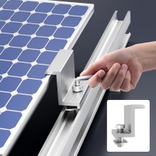 VEVOR Solarmodul Halterung Montage Set 10x Montageschiene 4x Endklemmen Zubehör