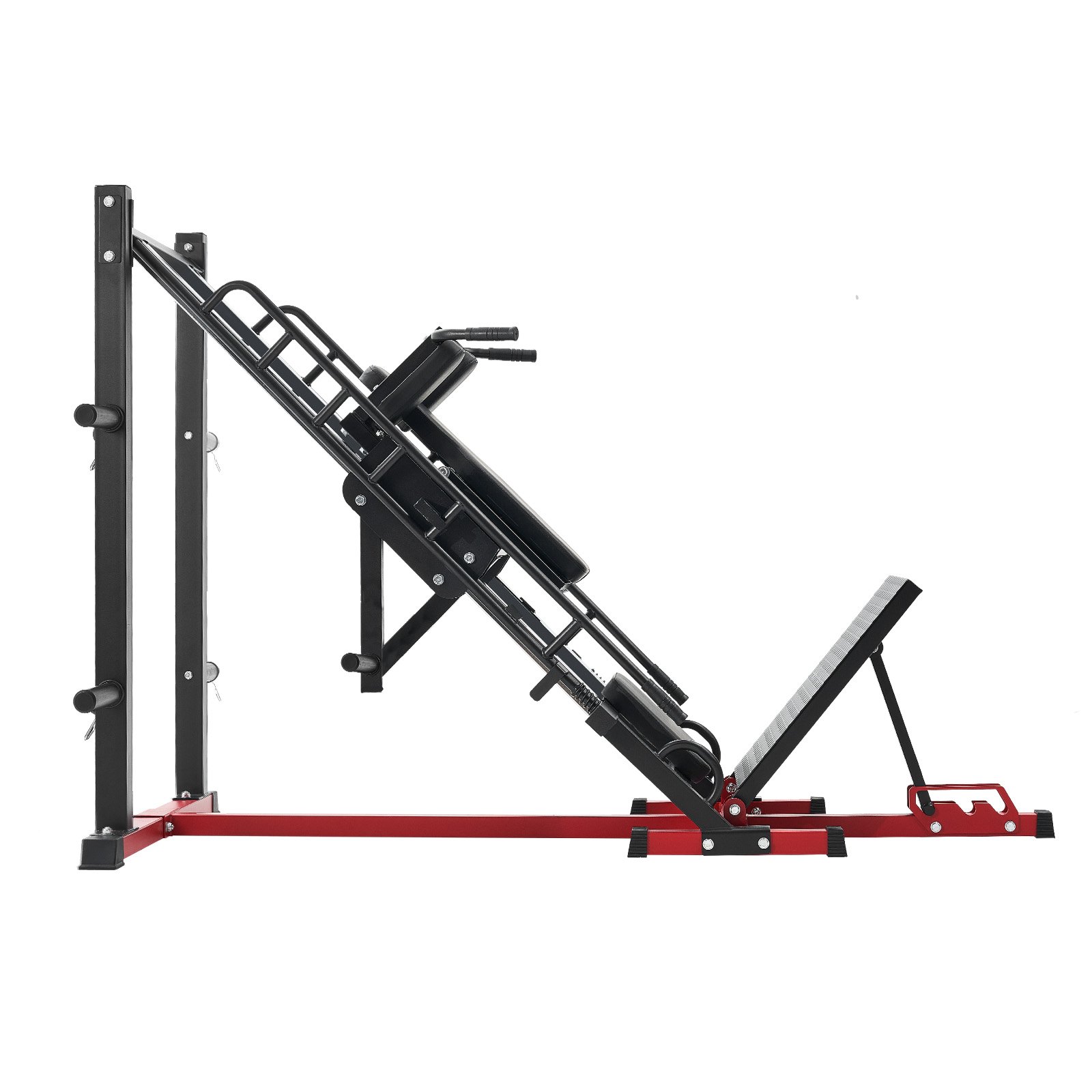 VEVOR Beintrainer Beinpresse Hack-Squat-Maschine Kombination (40° / 45° / 50° Rückenlehne) mit Gewichtsaufbewahrung, Beintrainingsgerät für Quadrizeps, Oberschenkelrückseite, Gesäßmuskeln