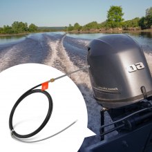 VEVOR Bootslenkkabel, 520 cm Außenbord-Marine-Drehlenkkabel, 500 kg Hohe Zugfestigkeit, Stahllenkradkabel, Kompatibel mit den Meisten Einzelstations-Außenbordsteuersystemen Schwarz