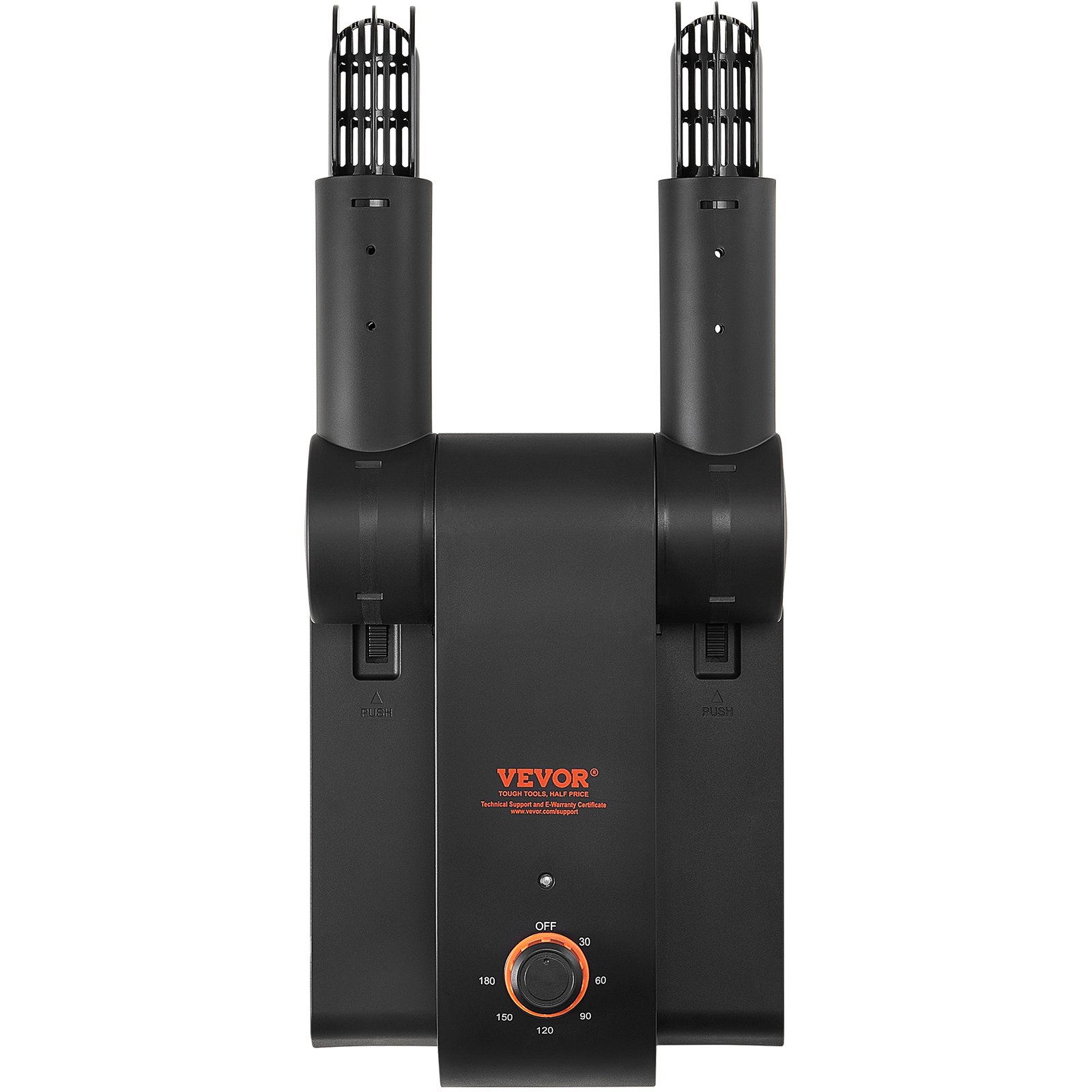 VEVOR 180° Faltbarer 2-Röhren Schuhtrockner Stiefeltrockner Schwarz & Orange