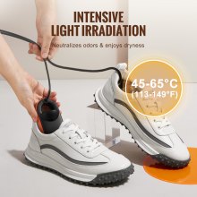 VEVOR Tragbarer Schuhtrockner Stiefeltrockner Trocknung Schwarz & Orange ABS