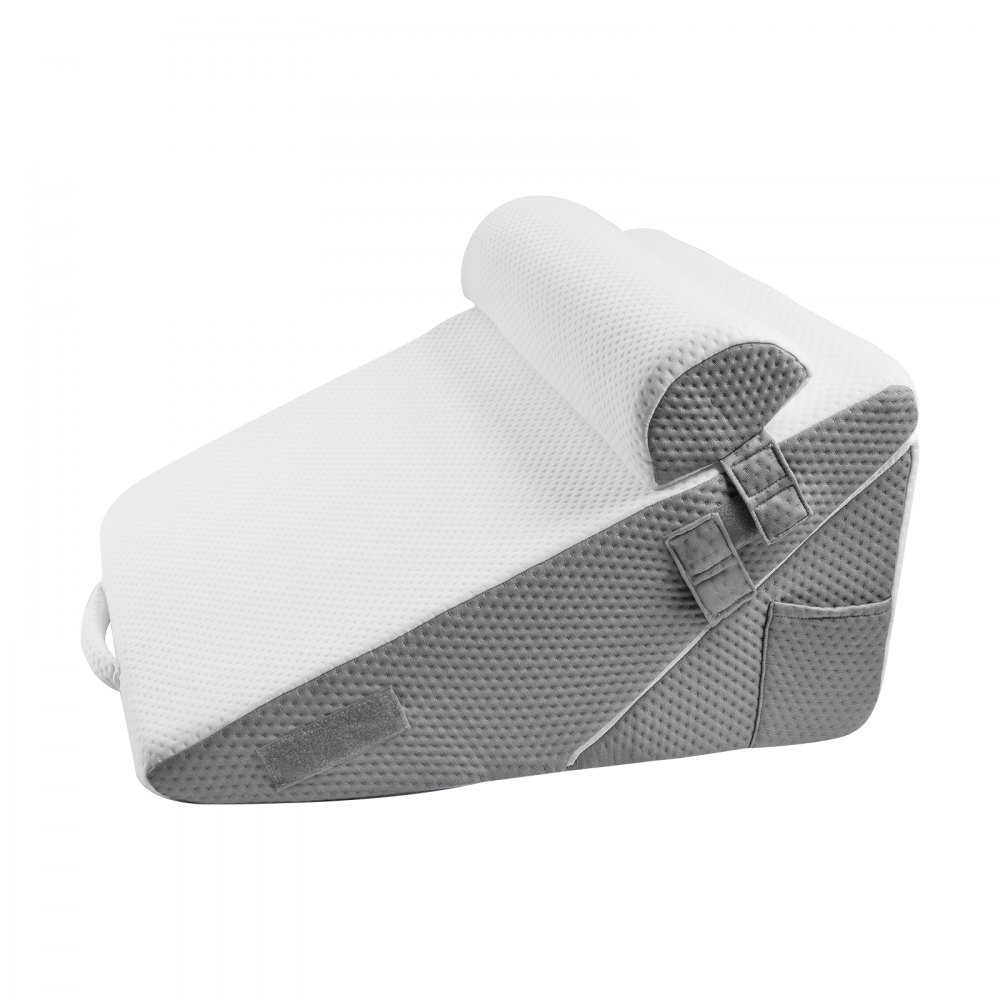 VEVOR Bettkeilkissen, 3-teiliges orthopädisches Lesekissen-Set, mit Jacquard-Bezug & Schaumstoffunterstützung, Kissen nach Operationen zur Linderung von saurem Reflux, Rückenschmerzen & Schnarchen