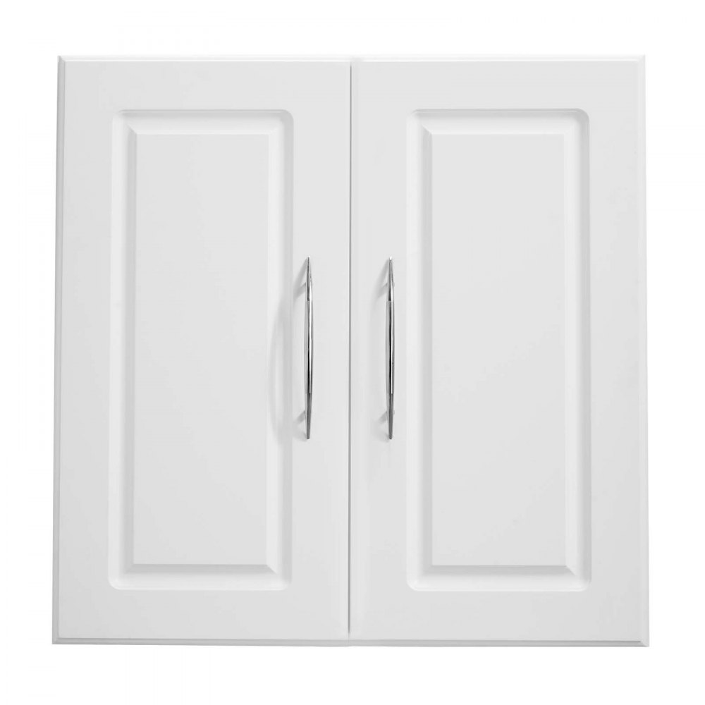 VEVOR Wandschrank für Waschküche, 2-stöckiger Wandhängeschrank mit verstellbarer Ablage, Küchenschrank mit2 Türen, für Küche Bad Wäscherei, 30 x 60 x 60 cm (T x B x H), Oberschrank Weiß