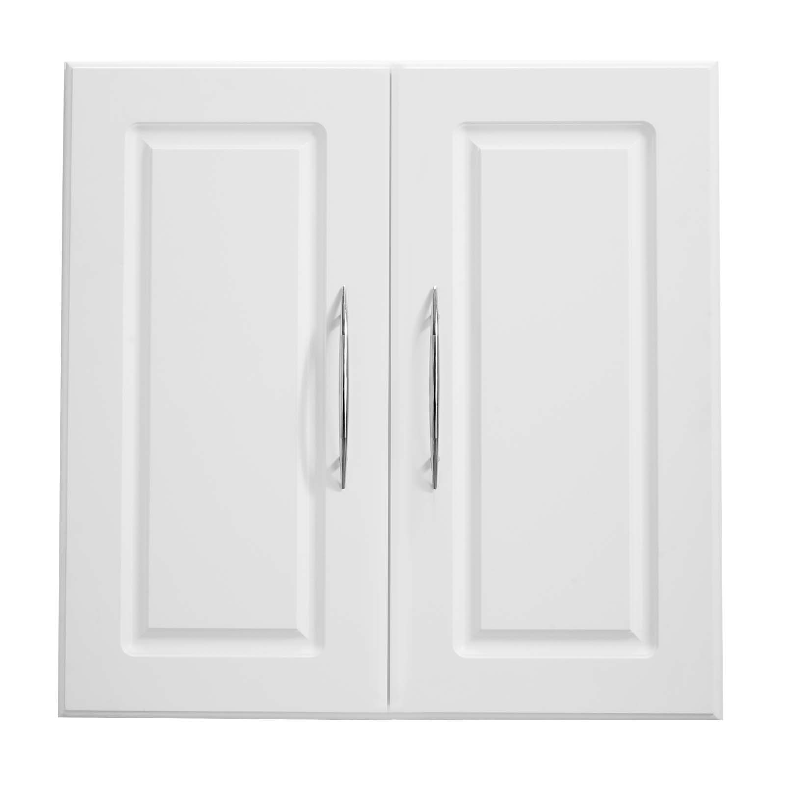 VEVOR Wandschrank für Waschküche, 2-stöckiger Wandhängeschrank mit verstellbarer Ablage, Küchenschrank mit2 Türen, für Küche Bad Wäscherei, 30 x 60 x 60 cm (T x B x H), Oberschrank Weiß