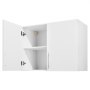 VEVOR Wandschrank für Waschküche, 2-stöckiger Wandhängeschrank mit verstellbarer Ablage, Küchenschrank mit 2 Türen, für Küche Bad Wäscherei, 40,6 x 81,3 x 61 cm (T x B x H), Oberschrank Weiß