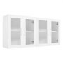 VEVOR Wandschrank für Waschküche, 2-stöckiger Wandhängeschrank mit verstellbarer Ablage, Küchenschrank mit 4 Türen, für Küche Bad Wäscherei, 122x30,x61 cm, 72,6 kg belastbarer Oberschrank