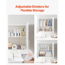 VEVOR Wandschrank für Waschküche Wandhängeschrank mit 2 Türen 406x813x610mm