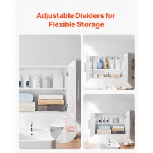 VEVOR Wandschrank für Waschküche Wandhängeschrank mit 2 Türen 406x914x610mm Weiß