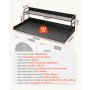 VEVOR Arbeitsplatte für Waschmaschine und Trockner mit 2-stufigem Regal (1370 x 700 x 419 mm) Trommelregal mit Anti-Rutsch-Pads, wasserabweisende Wäscheauflage für Aufbewahrung schwarz