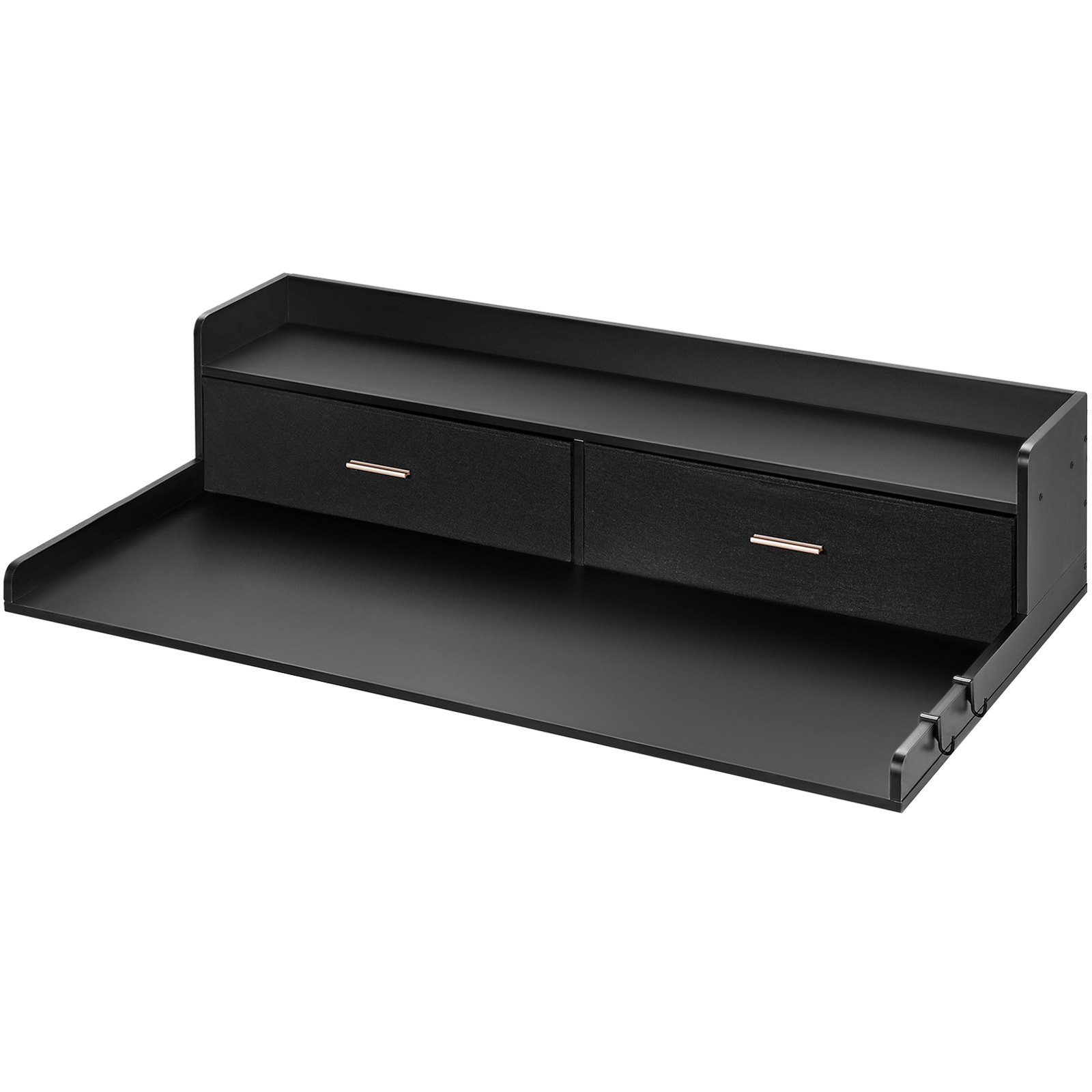 VEVOR Arbeitsplatte für Waschmaschine & Trockner mit 2 Schubladen & 2-stufigem Regal, Arbeitsplatte (1370 x 700 x 305 mm) Holz für Waschmaschine und Trockner mit rutschfesten Pads, wasserabweisend