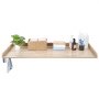 VEVOR Washer Dryer Countertop, 137 x 69.9 cm Wooden Washer and Dryer Topper with Edge & 2 Hooks, Water-Resistant Laundry Machine Topper for Laundry Closet Pantry Counter Organization and Storage, Oak