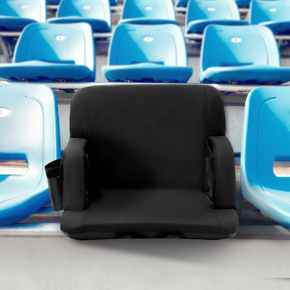 VEVOR Stadionsitz mit Rückenlehne, breite Tribünensitzlehne, klappbarer Stadionstuhl mit gepolstertem Kissen, tragbarer Liegestuhl mit Hakentasche und Getränkehalter, ideal für Sportveranstaltungen
