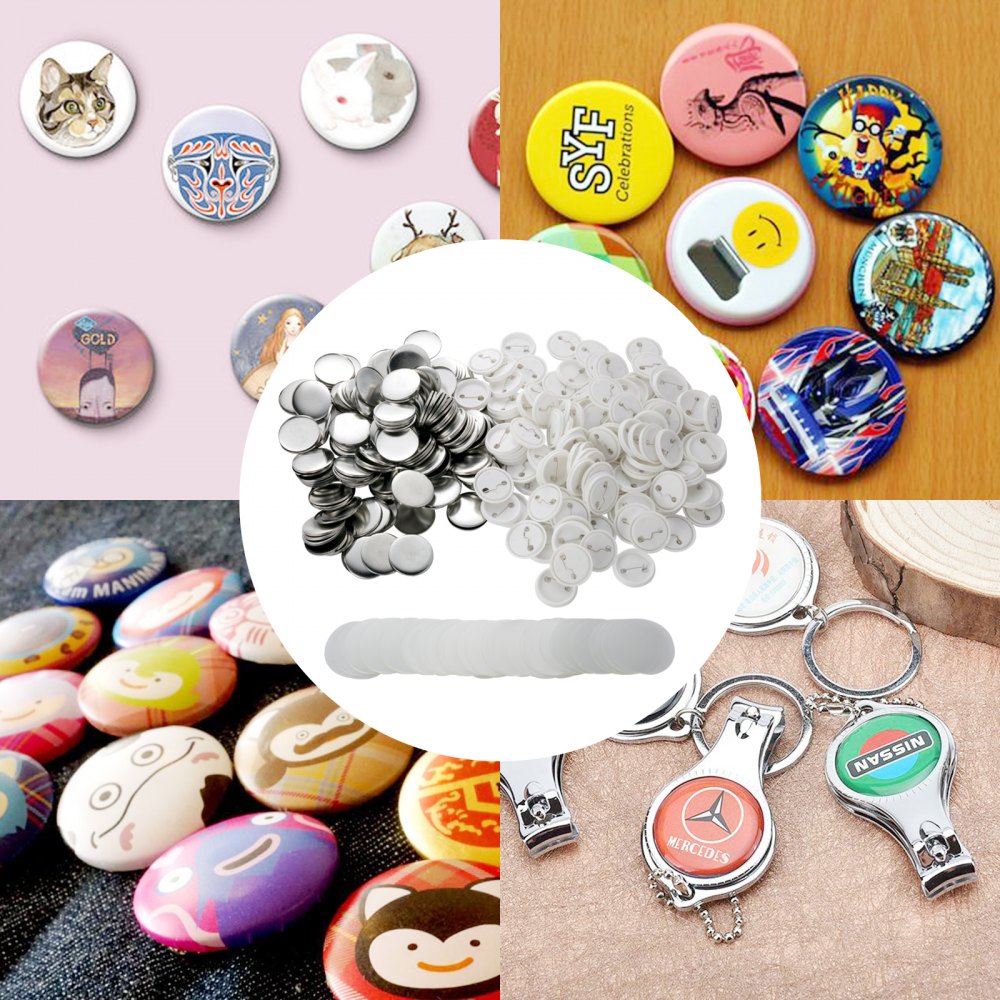 Vevor Buttonmaschine 44mm 500set Badgemaker Buttonrohlinge Buttonpresse Rohlinge