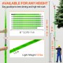 VEVOR Astsäge Baumsäge mit feststehendem Blatt für Schneidgiraffen 8 m Astsäge für kleine Sägearbeiten mit 8 m Abziehbarer Grün Handsäge Gartensäge
