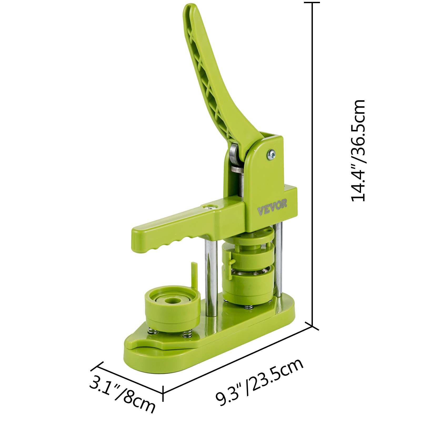 Vevor Buttonpresse Badgemaker Buttonmaschine 37 Mm Mit 1500 Badge Buttonrohlinge