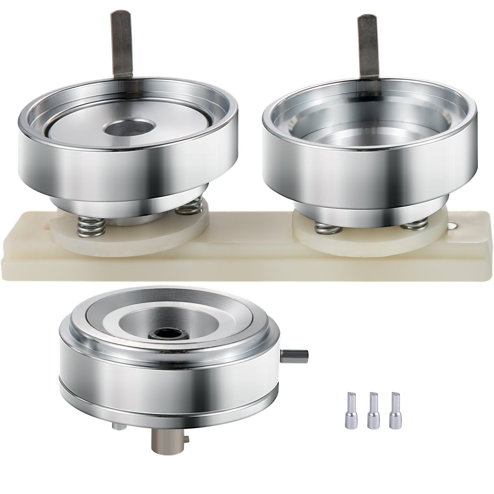 VEVOR Button Stempelsätze ABS Metall für 58mm Buttongröße, für Button Maker Buttonmaschine Buttonpresse DIY Abzeichen Button Anstecker, Badgemaker Ansteckbuttons selber machen