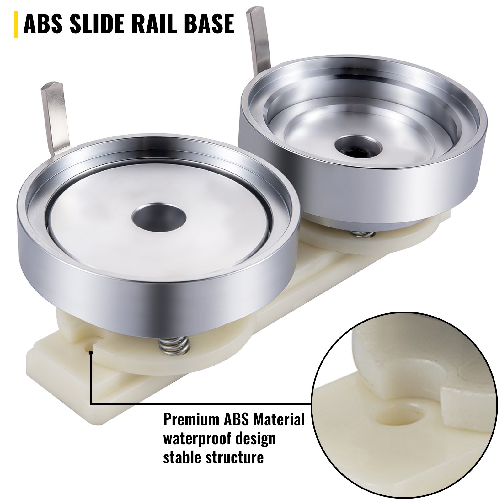 VEVOR Button Stempelsätze 75 mm, Rund Buttonmaschine, Buttonpresse, für 75mm Buttongröße, Badgemaker Ansteckbuttons selber machen Abzeichenerstellungsmaschine für Hemd und Jacke