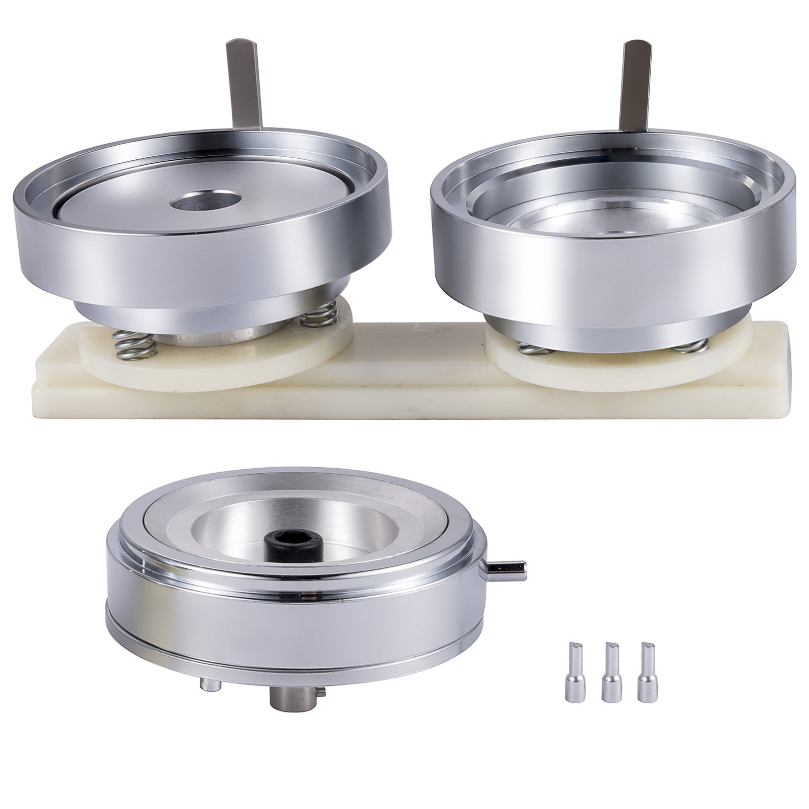 VEVOR Button Stempelsätze 75 mm, Rund Buttonmaschine, Buttonpresse, für 75mm Buttongröße, Badgemaker Ansteckbuttons selber machen Abzeichenerstellungsmaschine für Hemd und Jacke