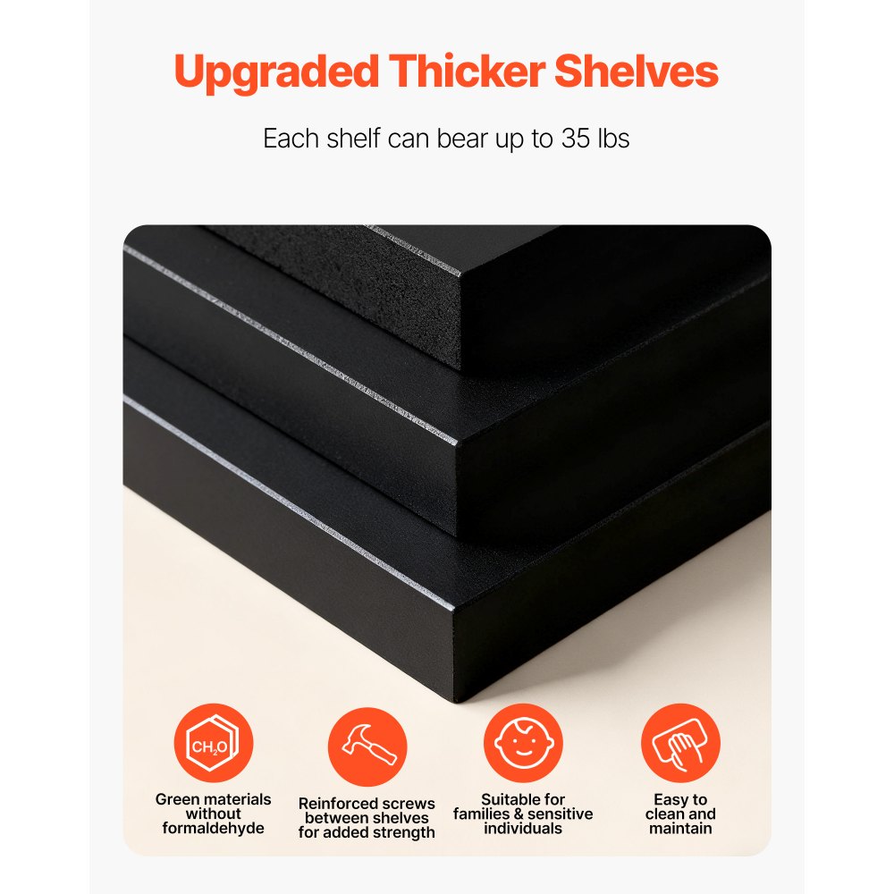 VEVOR Schuhregal Schuhschrank für 28 Paar Schuhe (7-stöckig) 360° drehbar, platzsparende Schuhaufbewahrung, Schuhablage für Schlafzimmer Wohnzimmer Eingangsbereich, Schwarz 598 x 598 x 1805 mm