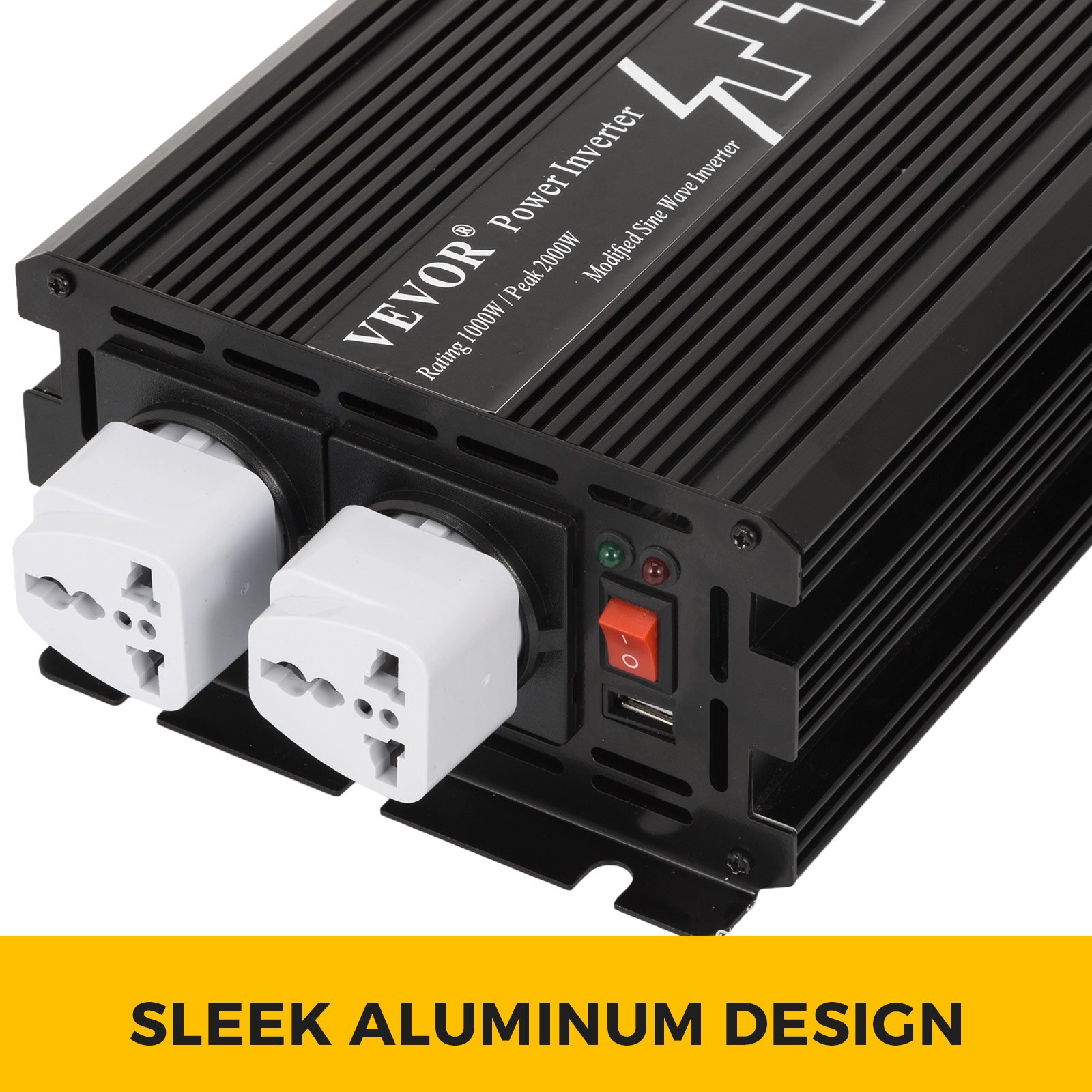 Mod Sinus Spannungswandler 12v 230v 1000w Max.2000w Wechselrichter Inverter