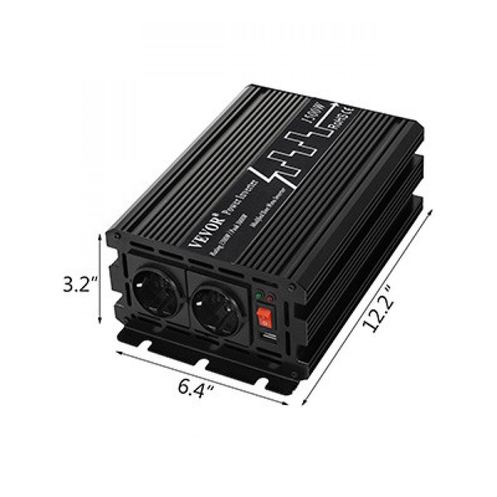 Spannungswandler Wechselrichter 12V DC to 230V AC  Modified Inverter  1500W   3000W