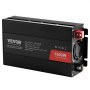 VEVOR Modified Sine Wave Inverter, 1500W, DC 12V to AC 230V Power Inverter with 2 AC Outlets 2 USB Port 1 Type-C Port 6 Spare Fuses, for Small Home Devices like Smartphone Laptop, CE FCC Certified