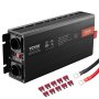 VEVOR Sinus-Wechselrichter 3000 W DC 12 V AC 230 V LCD-Display Wechselrichter mit 3 AC-Steckdosen 2 USB-Anschlüssen 1 Typ-C-Anschluss 10 Ersatzsicherungen für große Haushaltsgeräte