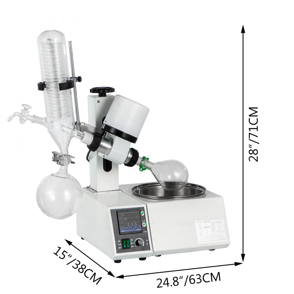 2l Rotationsverdampfer Rotary Evaporator Schlauchanschluss 220v 40w Kondensator