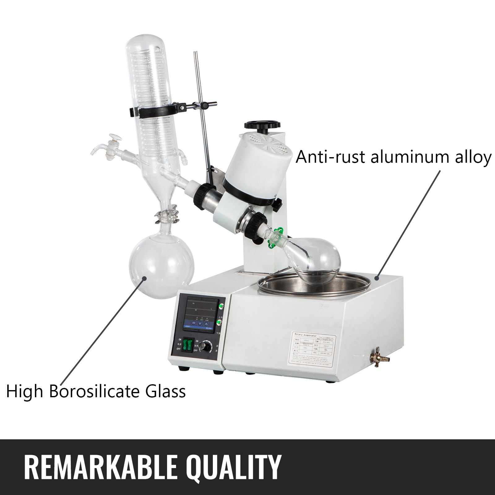 2l Rotationsverdampfer Rotary Evaporator Schlauchanschluss 220v 40w Kondensator