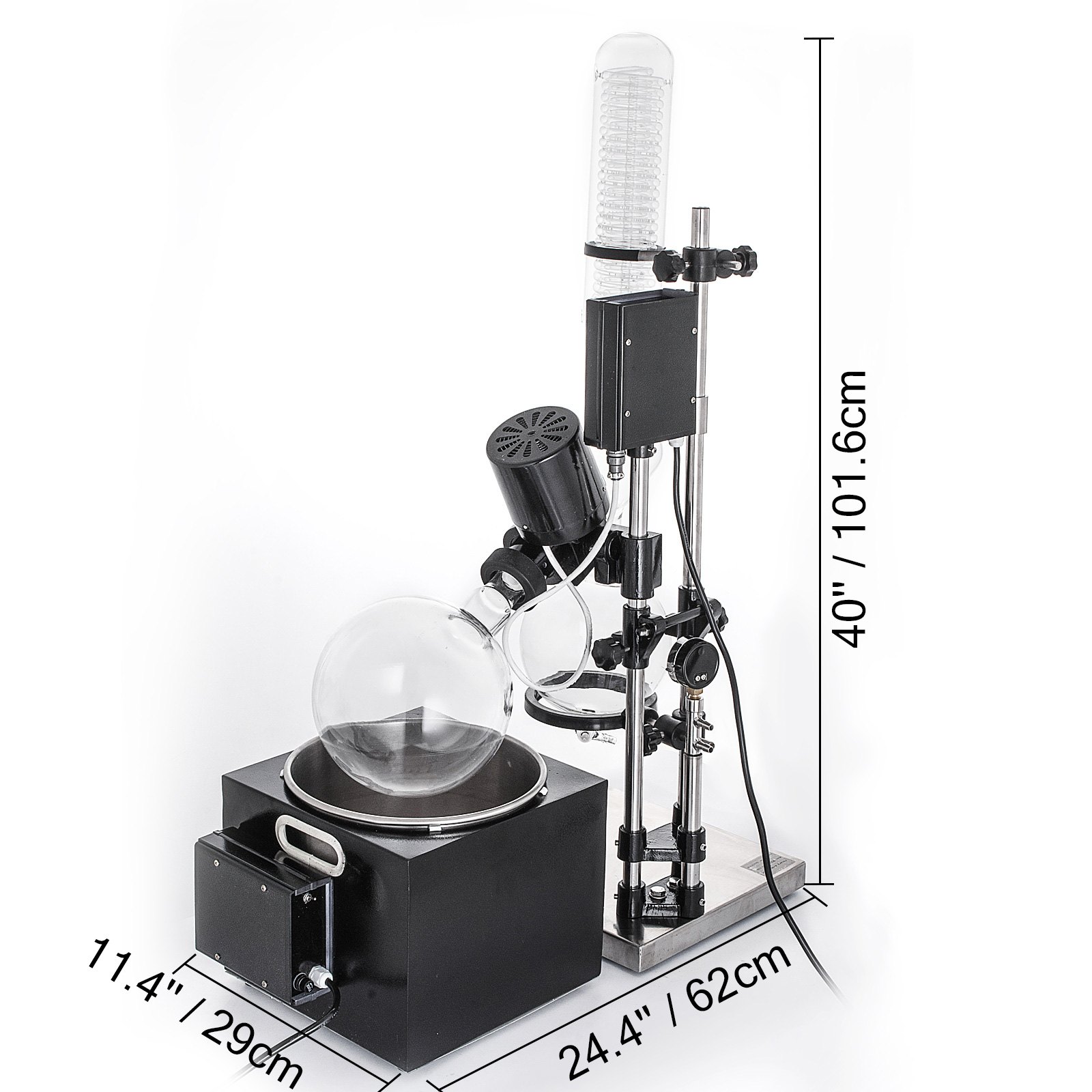 VEVOR 5L Rotationsverdampfer Set 40W Rotary Evaporator Laboratory Equipment 12cm Rotavapor Laborgeräte Heating Water Bath