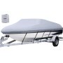 VEVOR Bootspersenning 426-487 cm, Bootsabdeckung 600D Oxford-Gewebe, Persenning Bootsplane mit 5 verstellbaren Riemen, Wasserdicht Schutz V-Rumpf Cover Boat Tarpaulin für Yacht