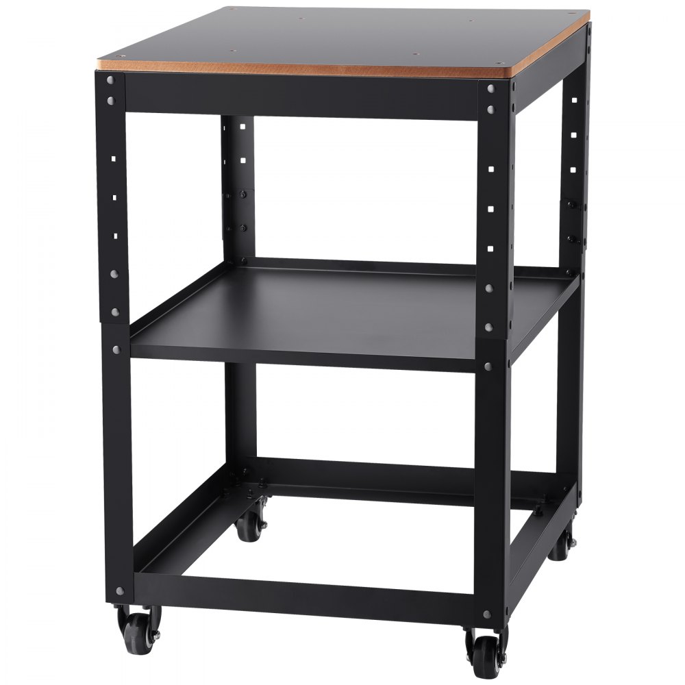 VEVOR Maschinenständer Dickenhobel 70,3×60,3×90cm Untergestell Dickenhobelmaschine Stahl & MDF Max. Belastbarkeit 45kg Maschinentisch höhenverstellbar Kompitable mit meisten Hobelmaschinen Sägen