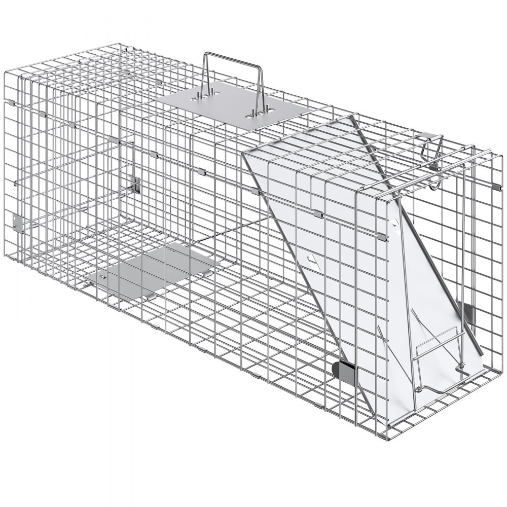 VEVOR Waschbärfalle Katzenfalle Marderfalle Wetterfeste robuste Lebendfalle Falle 2 Eingänge Tierfalle 785×254×305mm Lebend Kaninchenfalle Katzenfalle Drahtfalle für Marder Katze Waschbär