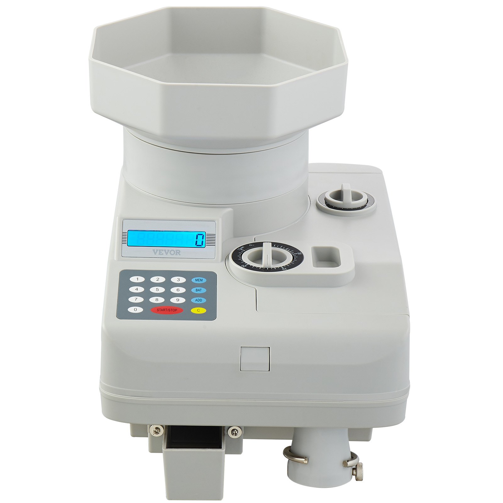 VEVOR Coin Counter Coin Sorter with LED Display for up to 11,000 Coins, Automatic Money Counter Coin Counting Machine Suitable for International Coins and Tokens