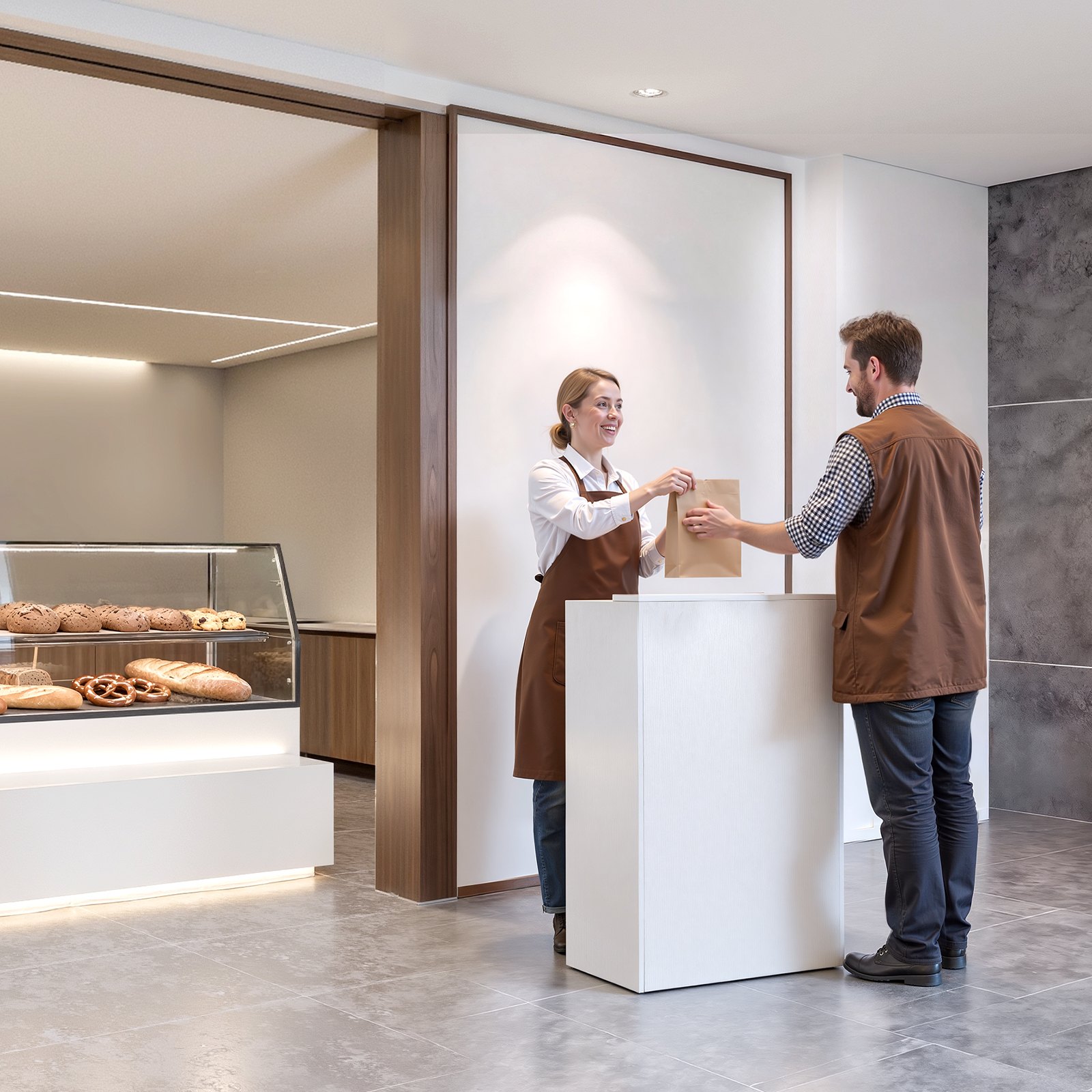 VEVOR Empfangstheke 60 cm Lang, Rechteckige Rezeptionstheke mit Abschließbaren Schublade, Moderner Empfangstresen für Kasse Lobby Schönheitssalon Büro Hotel, Verkaufstheke Fronttresen Spanplatte