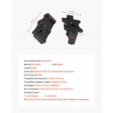 VEVOR 600x versteckte Befestigungen, Abstandshalter Terrassendielen, universelle Verbund-T-Clips & Kunststoffbefestigungen mit Schrauben, geeignet für 6,5-mm-Plattenabstände & 10 mm Plattenhöhe