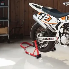 VEVOR Motorradständer Hinterradständer 385kg Heckspoolift Paddock Schwingarm Rot
