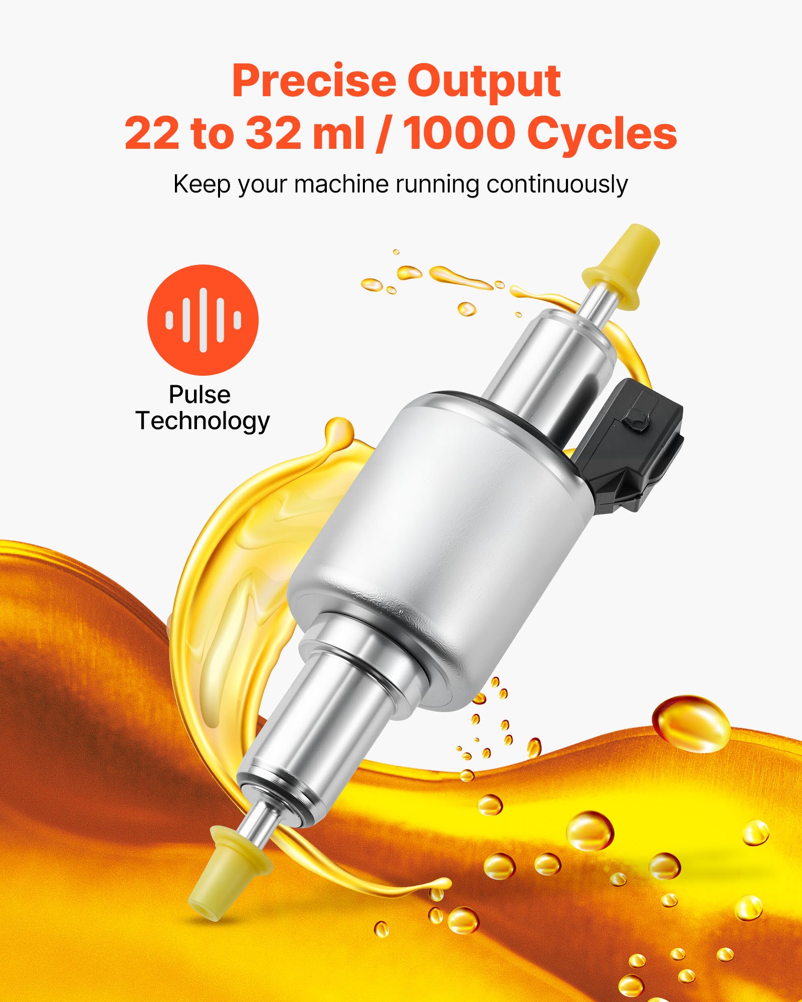 VEVOR Dieselheizungs-Kraftstoffpumpe 12/24 V DC Auto-Luftheizung Dieselkraftstoff-Dosierpumpe, 22 bis 32 ml Luftdiesel-Standheizungspumpe für 2/5/8 kW Dieselheizungen, leises Design, Pulstechnologie