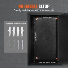 VEVOR Schlüsselschrank Schlüsselkasten 200 Schlüssel, Schwarz Schlüsselbox Schlüsseltresor Einstellbar, Abschließbarer Schlüsselschrank mit 20 Schlüsselhaltern, 2 Schlüsseln & 4 Karteikarten