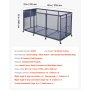 VEVOR Pool Storage Bin, 175.5 x 81.5 x 89 cm, Rolling Pool Float Storage Organizer with Side Pockets & Noodles Holder, Durable Metal Frame, Poolside Toys Breathable Mesh Basket for Swimming Pools