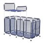 VEVOR Pool Storage Bin, 169 x 85 x 165 cm, Rolling Pool Float Storage Organizer with Side Pockets & Noodles Holder Rack, Durable Plastic Frame, Poolside Toys Mesh Basket for Swimming Pools