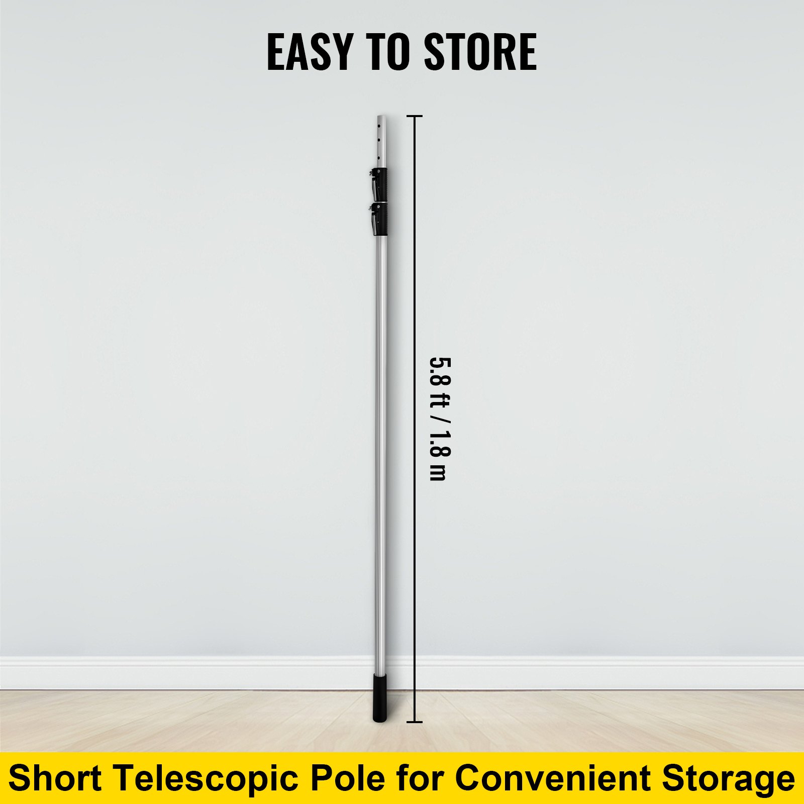 Vevor Teleskopstab Teleskopstange Verlängerungsstange Teleskopstiel 4,6 M Alu