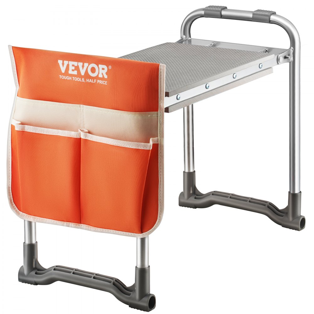 VEVOR Gartensitzkniebank Kniebank mit weichem Kniekissen für Gartenarbeit - Garten-Kniebank klappbar Gartenhocker bis 150 kg mit Werkzeugtaschen, Gartenstuhl zum Knien & Sitzen 550 x 300 x 445 mm