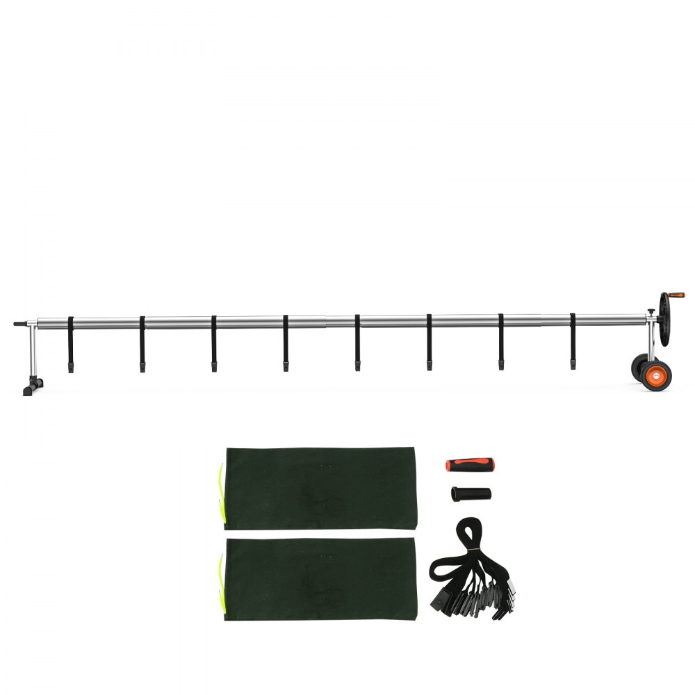VEVOR Poolfolienaufroller Aluminiumlegierung Pool Aufroller 6008x575x620mm Poolabdeckung 5 Sektionen Aufrollvorrichtung Plane 40kg Gewichtskapazität Planenaufroller Aufrollsystem Solarplane