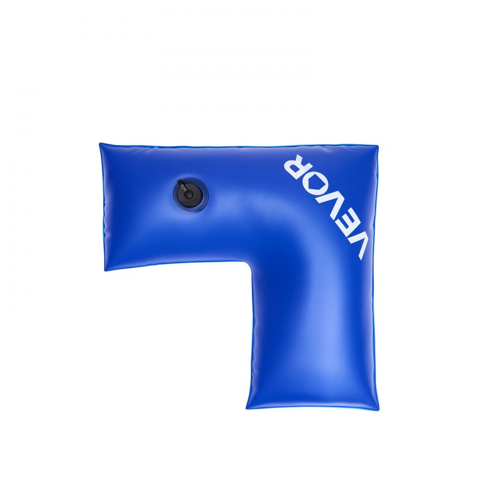 VEVOR Wassersäcke-Set, 6er-Pack 2,4 m Beschwerungssäcke & 4 Wassersäcke mit Eckausführung, 0,4 mm dicker PVC-Sack mit auslaufsicherem Ventil, zur Befestigung von Poolabdeckungen im Winter