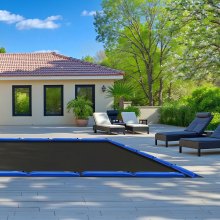 VEVOR Pool Beschwerungssack, 6 Packungen à 121 cm, 0,4 mm dicke PVC-Säcke mit Gewichten mit auslaufsicherem Schraubverschluss, Wassersäcke zur Befestigung von Poolabdeckungen im Winter, blau