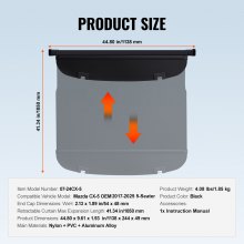VEVOR Einziehbare Laderaumabdeckung wasserfeste Kofferraumabdeckung für Mazda CX-5 2017-2025 5-Seater, UV-beständige Kofferraumabdeckung aus Aluminiumlegierung & PVC-Lederstruktur