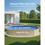 VEVOR Ovale Poolfolie, 610x375x147 cm, Innenfolie Ersatzfolie Innenhülle Schwimmbadfolie Überlappungsfolie aus Vinyl in Standardstärke, für oberirdische Pools mit 132 cm hohen Wänden, einfarbig