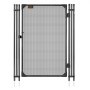 VEVOR Pool Fence Gate, 1.2 x 0.75 m Inground Swimming Pool Fences Gate, Outdoor Security Fencing Door Kit with Metal Latch, 352 gsm Teslin PVC Mesh, Round Tube, Lockable and Easy Installation, Black